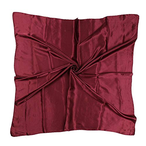 UK_Stone Damen Unifarben Groß Bandana Halstuch Satin Kopftuch Krawatte Multifunktionstuch 90 * 90cm von UK_Stone