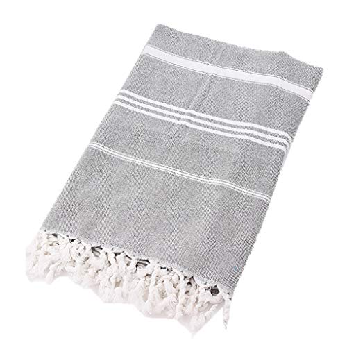 UK_Stone Herren Baumwolle Unifarben Streifen Badetuch Strandtuch Wickelrock Sarong Pareo Wickeltuch Handtuch Sonnenschutz Decke von UK_Stone