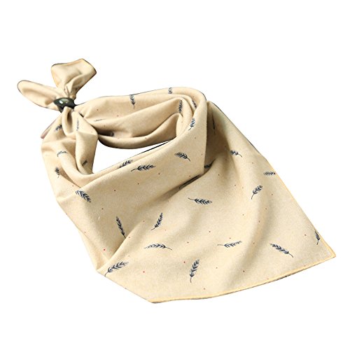 UK_Stone Herren Beige Feder Bandana Kopftuch Halstuch Baumwolle Gratis Schnalle Schließe von UK_Stone