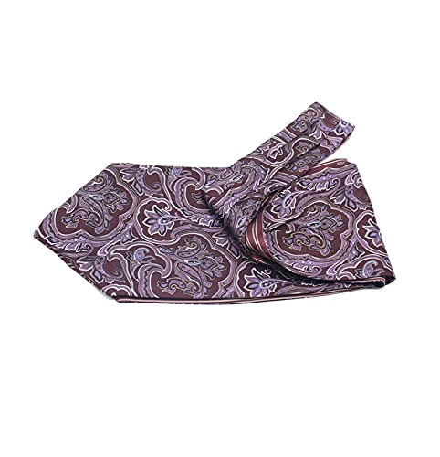 UK_Stone Herren Seide Krawattenschal Paisley Block Pattern Halstuch Beidseitig verwendbar von UK_Stone