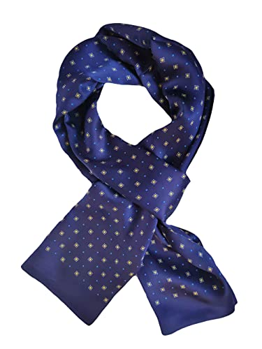 UK_Stone Klassisch 100% Seide Paisley Blumen Krone Diamant Doppelschicht Halstuch Herren Schal 12MM von UK_Stone