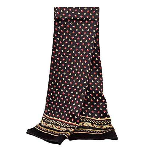 UK_Stone Klassisch 100% Seide Paisley Blumen Polka Dot Doppelschicht Halstuch Herren Schal 10MM von UK_Stone