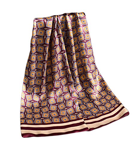 UK_Stone Klassisch 100% Seide Paisley Blumen Polka Dot Doppelschicht Halstuch Herren Schal 10MM von UK_Stone