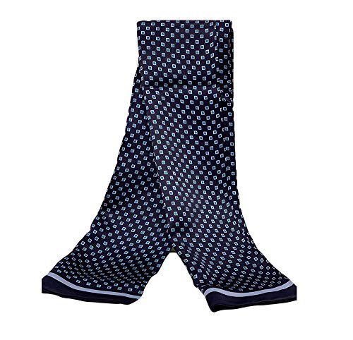 UK_Stone Klassisch 100% Seide Paisley Blumen Polka Dot Doppelschicht Halstuch Herren Schal 10MM von UK_Stone