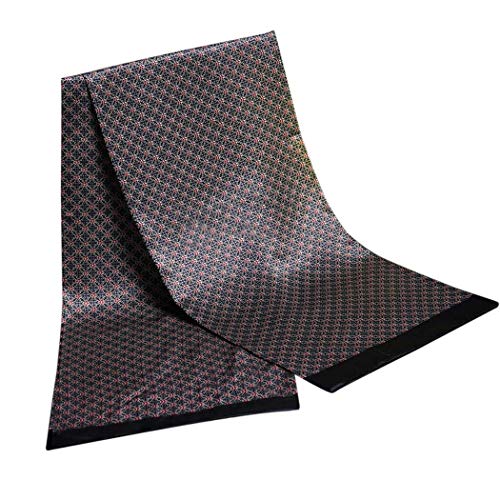 UK_Stone Klassisch Seidenschal Blumen Kariert Halstuch Herren Schal Schwarz Blogger Karo von UK_Stone