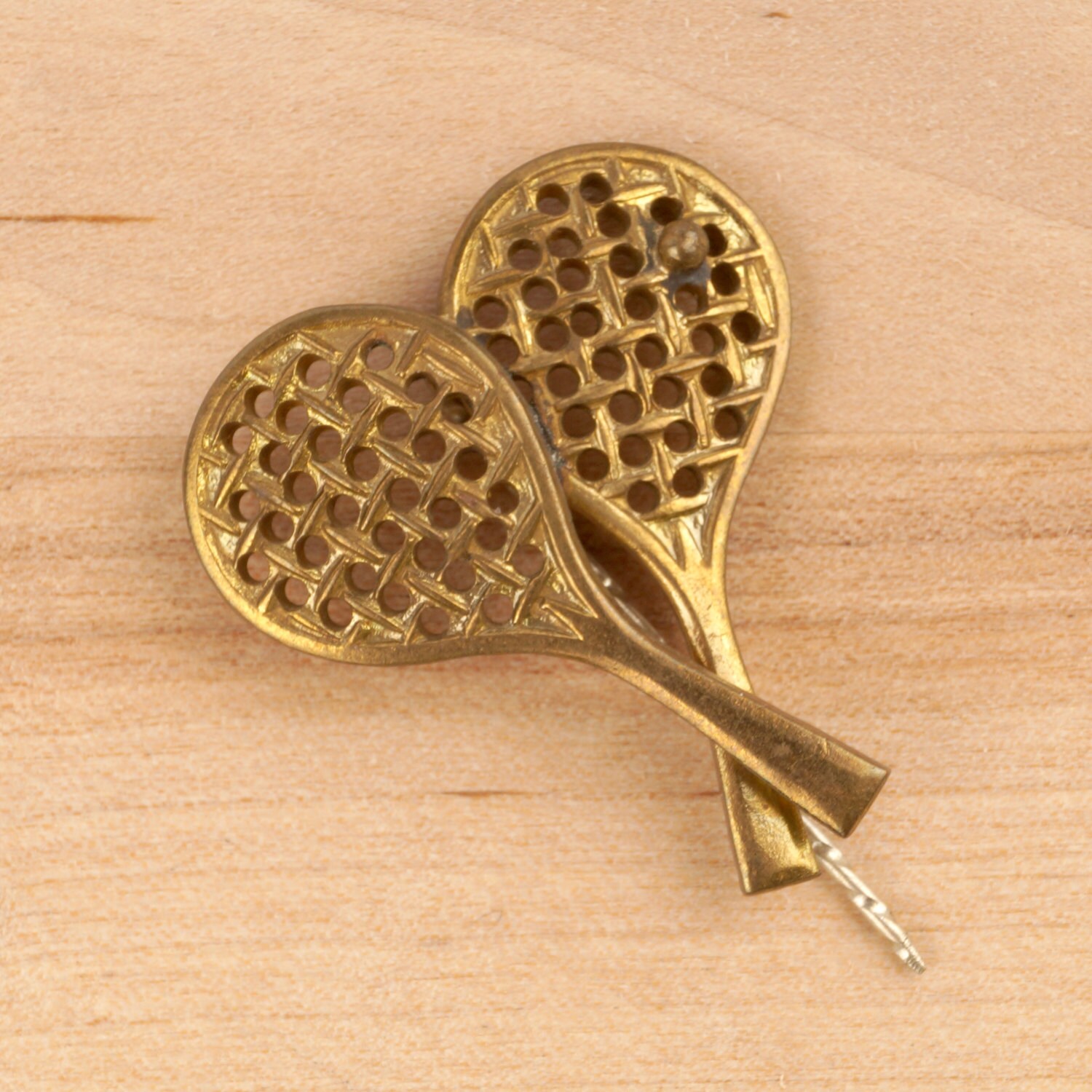 Messing Anstecknadel || Tennisschläger Design Jahrgang von UKAmobile