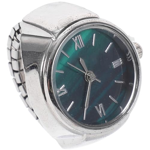 Fingeruhr Abschlussball- Vintage-Ringe Damen-Digitaluhren Unisex Digitale Ringuhr Römische Ziffern Fingeruhr Uhren Für Damen Herren Und Damen Silbernes Zifferblatt von UKCOCO