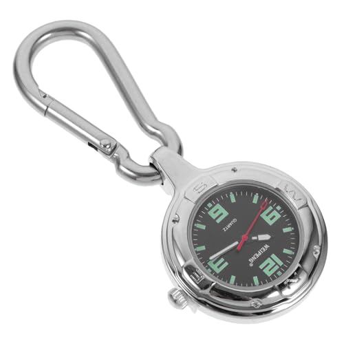 Karabiner Uhr Sportuhren Krankenschwester Uhr: Unisex Taschenuhr Schwarz Angeln Wandern Klettern Camping Outdoor Activities Ärzte Krankenschwestern Sanitäter Krankenpfleger Geschenk von UKCOCO