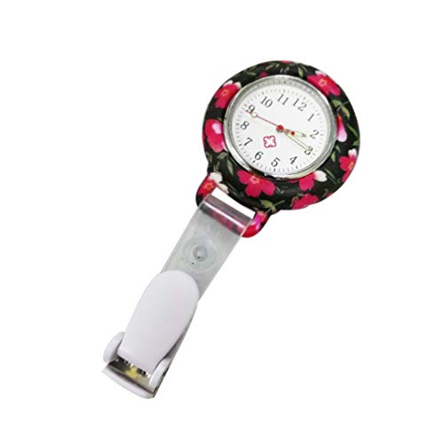 UKCOCO Taschenuhr Modisch Zart Silikon Blumen-Uhr Für Damen Uhr Genaue Zeitmessung von UKCOCO