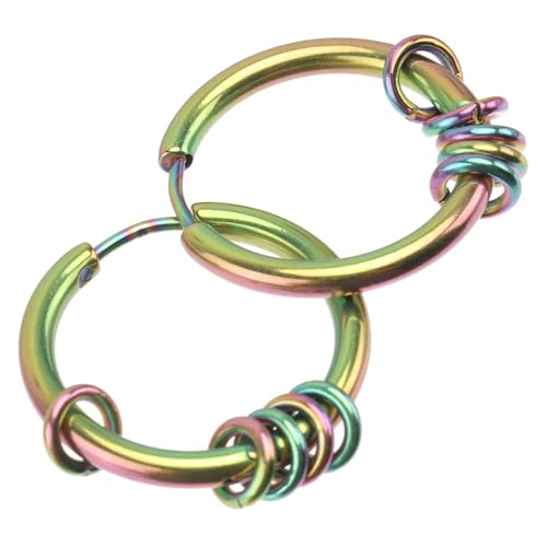 UKCOCO 1 Paar Titanstahl Ohrringe für Männer Ohrstecker Farbverlauf Langlebig und für Tägliche Outfits und Besondere Anlässe UKCOCO 1 Paar Titanstahl Ohrringe für Männer Ohrstecker Farbverlauf Langlebig und für Tägliche Outfits und Besondere Anlässe von UKCOCO