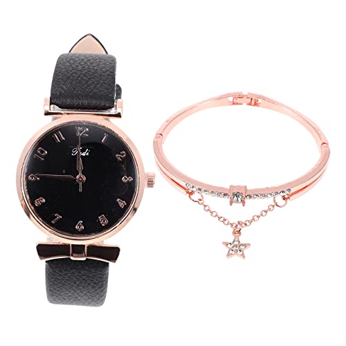 UKCOCO 1 Set Uhr Damen Uhr Set Dekorative Armbanduhr Damenarmband Diamantuhr Für Kinder Damenarmbänder Uhren Uhr Armbandset Strass Schmuckset Kristall Akzentuiert Armband Pu von UKCOCO