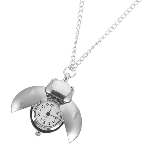 UKCOCO Anhänger 1 Stück Vintage-Taschenuhr - Hängeuhr Quarz-Taschenuhr Für Kette Weihnachten Abschlussfeier Geburtstag Geschenke Vatertagsgeschenk Silber Kleidung von UKCOCO