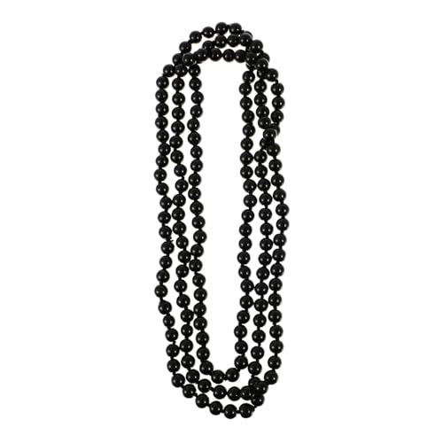 UKCOCO 1.5m Perlenkette Lang Für Pullover Schwarz Mit Künstlichen Perlen Halskette Für Damen Perlenketten Kleidungsstücke-dekoration von UKCOCO