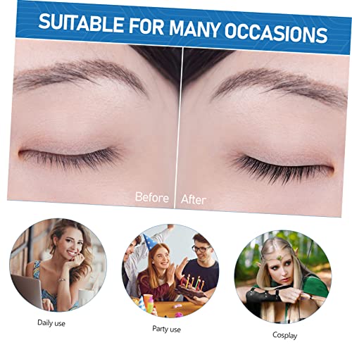 UKCOCO 10 Paare Natürliche Dichte Fake Eyelashes mit Fester Form Leichte Anwendung Wiederverwendbar Falsche Wimpern für Makeup Party Hochzeit für Frauen von UKCOCO