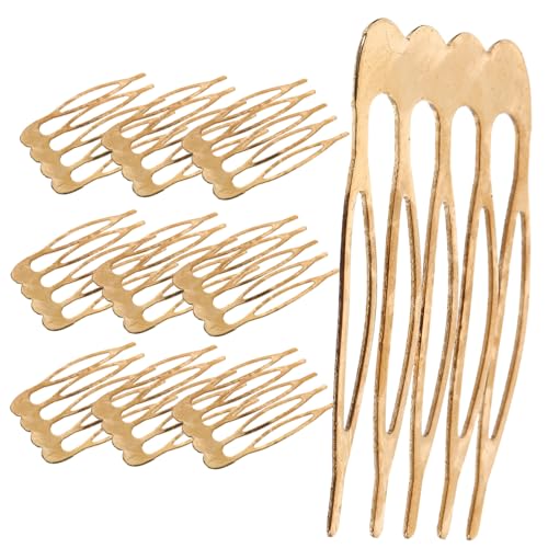 UKCOCO 10 Stück Kleine Haarkämme Goldene Seitenkämme für Damen Haaraccessoires für Hochzeiten Partys und Alltag für Brautschmuck und Kreative Frisuren von UKCOCO