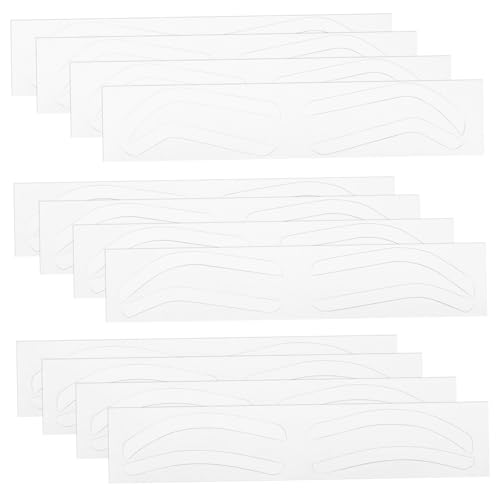 UKCOCO 12 Blatt Teiliges Augenbrauen Schablonen aus Weichem Papier Vielseitig Einsetzbar für Make Up Tattoo und Formung Leichtes Design für Anfänger und Profis Langanhaltend von UKCOCO