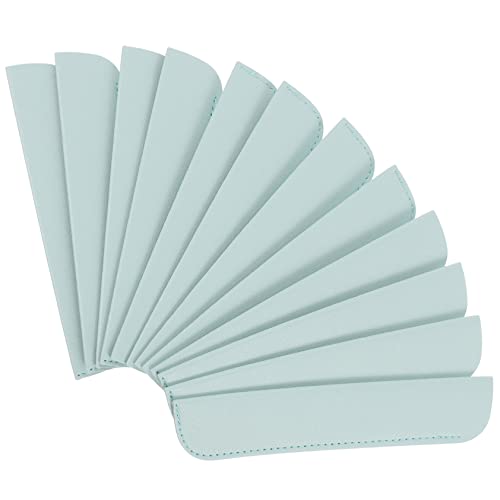 UKCOCO 12 Stück Teiliges PU Leder Stiftemäppchen Set Kratzfeste Kugelschreiber Hülle Eleganter Stifteschutz für College Büro und Alltag Robust und Formbeständig Praktische von UKCOCO