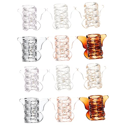 UKCOCO 12Stücke Damen Haarklauen Clip Butterfly Form Haar Klemmen für Dickes und Dünnes Haar Rutschfest und Langlebig für Besondere Anlässe von UKCOCO