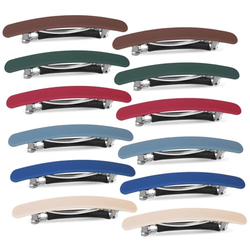 UKCOCO 12Stücke Mattschwarze Haarspangen für Damen Rutschfeste Haarklammern für Dickes Haar Stilvolle Haaraccessoires für Vielseitige und Robuste Frisurenhilfe von UKCOCO