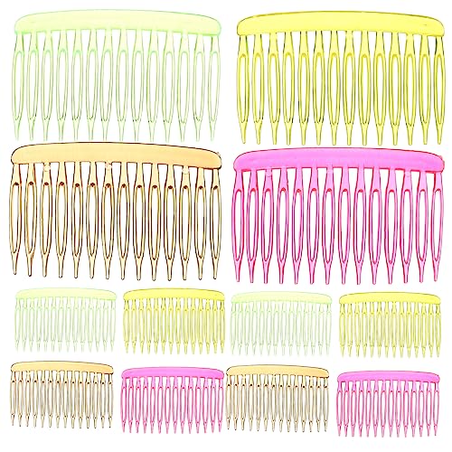 UKCOCO 12stücke Klassischer Haarkamm Aus Kunststoff Mit Geraden Und Gedrehten Zähnen Seitlicher Haarkamm Für Mädchen Und Damen Schiebe-haarspange Für Täglichen Gebrauch von UKCOCO