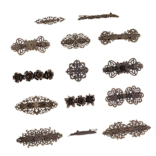 UKCOCO 14 Stück Vintage Haarklammern Teiliges Metall Haarschmuck Damen Retro Haarspangen für Jeden Haartyp Französische Haarklammer im Vintage Stil für Alltag und Besondere Anlässe von UKCOCO