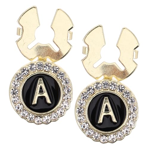 UKCOCO 1Paar Goldene Plattierte Manschettenknöpfe mit Alphabet Design für Männer Herrenaccessoires für Hochzeiten Formelle Anlässe Tuxedos Stilvolle Hemd Stollen von UKCOCO