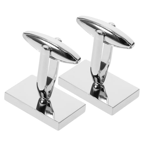 UKCOCO Manschettenknöpfe Für Herren Ärmelknopf Aus Plattiertem Metall Ca Silberfarben Für Hemd Mit Manschetten von UKCOCO