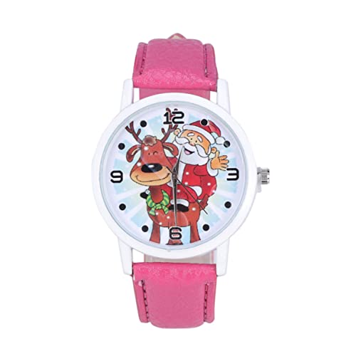 UKCOCO 1stk Weihnachtsuhr Quartz Uhr Weihnachtsstrumpf Stuffer Santa Uhr Weihnachtsarmbanduhr Runde Zifferblattuhr Kinder Schauen Weihnachtsbaum Weihnachten Mann von UKCOCO