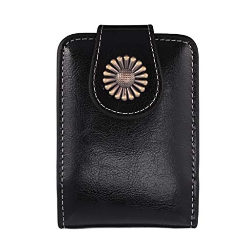 UKCOCO 1Stück Lippenstiftbeutel mit Spiegel Kleiner Kosmetik Organizer für Unterwegs Design in Schwarz für Lippenstifte und Make Up Geschenkidee von UKCOCO