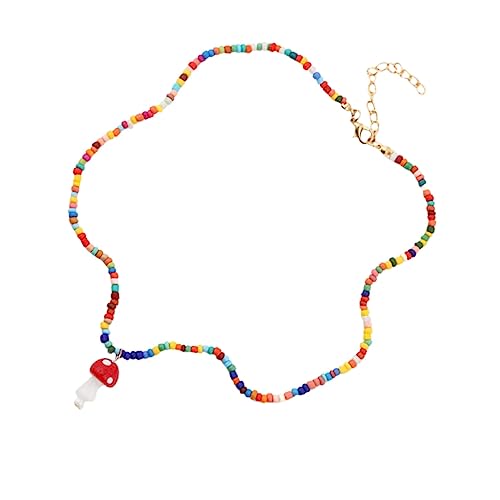 UKCOCO Perlenkette Bunte Halskette Mit Anhänger Halsschmuck Halskettenschmuck Accessoire Für Hals Zur Dekoration Für Partys Jubiläen Abschlussfeiern Geburtstage Und Täglichen von UKCOCO