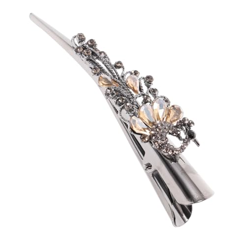 UKCOCO Eleganter Vintage Haarclip Mit Strasssteinen Großer Entenschnabel-haarclip Aus Legierung Für Damen Für Partys Festivals Und Alltag von UKCOCO