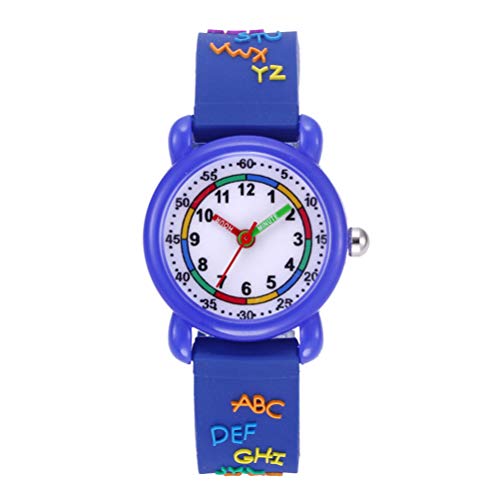 UKCOCO 1stück Cartoon Kinderuhr wasserdichte Quarz-Armbanduhr Für Jungen Und Mädchen Blau Einzigartiges Design Für Langlebig Und Modisch Für Alltag von UKCOCO
