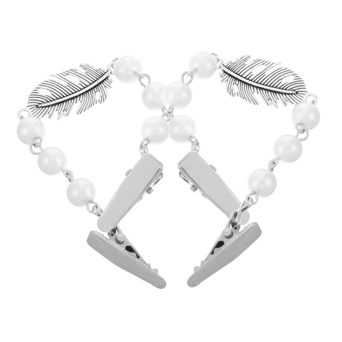 UKCOCO 2 STÜCK Pullover Clips mit Perlen Stabile Zinklegierung Schalhalter Einfach zu Befestigen Vielseitig für Cardigans Schals und Kleider Elegantes Damen Accessoire von UKCOCO