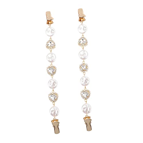 UKCOCO 2 Stück Barock Perlen Cardigan Clips Brosche Kragenclip für Damen Strickjacken Verschlüsse Stilvolle Anstecknadeln für Schal und Pullover für Party und Alltag von UKCOCO