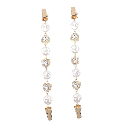 UKCOCO 2 Stück Barock Perlen Cardigan Clips Teilig Eleganter Sweater Shawl Broschen für Damen und Mädchen Kragen Clips Leicht und Stilvoll für Alltag und Party von UKCOCO