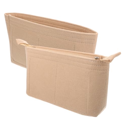 UKCOCO 2 Stück Filz Taschenorganizer Handtaschen Organizer Einsatz Purse Organizer Innenfutter mit Großem Fassungsvermögen Leicht Portabel Schützt Form und Ordnung für Damen Handtaschen von UKCOCO