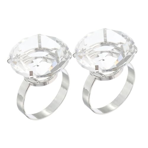 UKCOCO 2 Stück Große Diamantring-Requisiten gefälschter Strassring Accessoires für Brautschmuck Strassring für Partys Strass-Ring-Requisiten hochzeit schmuck ring Legierung Transparent UKCOCO 2 Stück Große Diamantring-Requisiten gefälschter Strassring Accessoires für Brautschmuck Strassring für Partys Strass-Ring-Requisiten hochzeit schmuck ring Legierung Transparent von UKCOCO