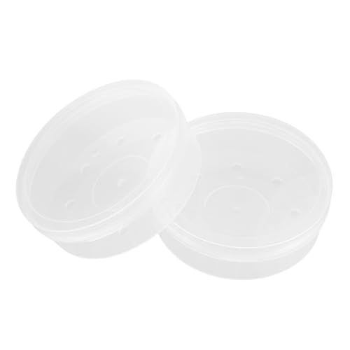 UKCOCO 2 Stück Make Up Schwammhalter Transparent Rundes Aufbewahrungsbox Puderquaste Organizer Staubdicht Reise Kosmetikpuff Behälter für Make Up Schwämme von UKCOCO
