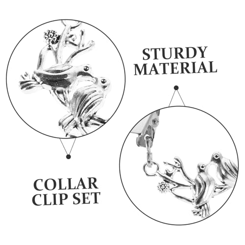 UKCOCO 2 Stück Mandarinenenten Pullover Clips Damen Cardigan Verschlussbrosche Strickjacken Clip Exposure Vielseitig als Schal und Kragenclip Modisches Accessoire Silber von UKCOCO