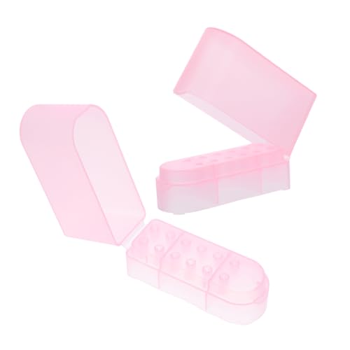 UKCOCO 2stücke Nagelbohrer Aufbewahrungsbox Maniküre Werkzeug Organizer Für Nagelbits Für Schleifköpfe Praktischer Und Tragbarer Für Salon Und Zuhause von UKCOCO