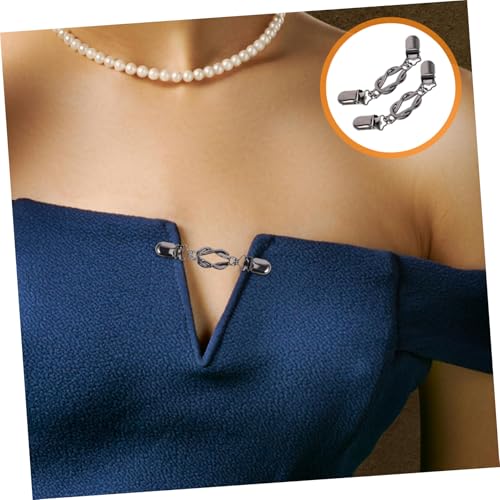 UKCOCO 2 Stück Retro Strickjacken Clips Schal Verschluss für Damen Pullover Kragen Clips Robust Komfortabel Vielseitig für Cardigans Sweater und Blusen von UKCOCO
