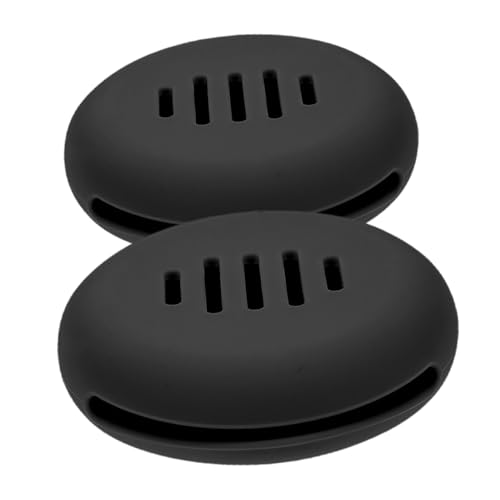 UKCOCO 2 Stück Silikon Make Up Schwamm Aufbewahrungsetui Teilig Wiederverwendbarer Beauty Sponge Halter mit Transparentem Design Tragbarer Kosmetik Organizer für Saubere Schwämme Schwarz von UKCOCO