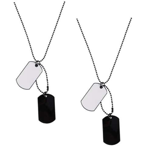 UKCOCO 2 Stück Teiliges Anhänger Halskette Langlebige Legierung Doppelseitige Emaille Ketten für Herren und Damen Vielseitig Kombinierbar Geeignet für Alltag und Besondere Anlässe von UKCOCO