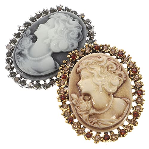 UKCOCO 2 Stück Vintage Broschen mit Funkelnden Strasssteinen Anstecknadeln für Damen und Mädchen Schmuckpins für Kleidung Rucksäcke und Mäntel Einfach zu Befestigen und Vielseitig von UKCOCO