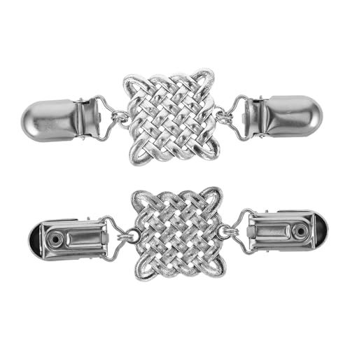 UKCOCO 2 Stück Vintage Strickjacken Clips für Damen Dekorative Pullover Klammern mit Filigranem Design Vielseitige Schal und Cardigan Clips für Kleidung und Besondere Anlässe von UKCOCO