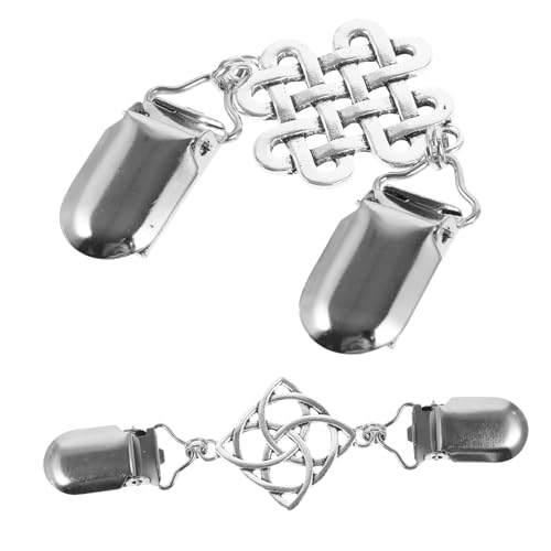 UKCOCO 2 Stück Vintage Sweater Clips aus Metall Eleganter Cardigan und Schalhalter für Damen Robuste Broschen Clips zur Fixierung von Pullovern Schals und Strickjacken Vielseitiges von UKCOCO