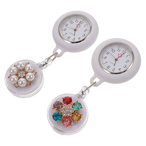 UKCOCO 2 Stücke Taschenuhr Broschen Für Damenuhren Digitaluhren Für Hängende Taschenuhr Brosche Uhr Pflegeuhr Kleine Uhr Pflegeuhren Für von UKCOCO