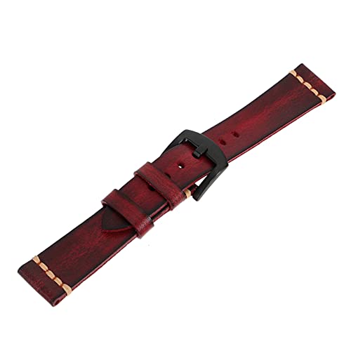 UKCOCO Smartwatch-Armbänder 20Mm 22Mm 24Mm Leder Uhr Strap Quick Release Handgemachte Retro Leder Uhr Riemen Für M?nner Frauen Mit Pin Schnalle Uhrarmband von UKCOCO