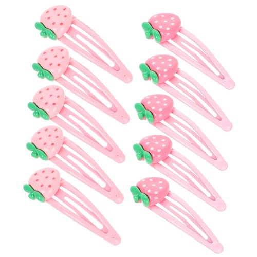 UKCOCO 20stücke Erdbeer-haarnadel Erdbeer-haarspangen Dekorative Haarspangen Haarspange Für Mädchen Erdbeere Für Mädchen von UKCOCO