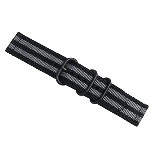 UKCOCO Nylon Uhrenarmband Strapazierfähiges Teilige Schwarz Schwarzer Schnalle Für Fitness Schwimmen Und Outdoor-aktivitäten von UKCOCO